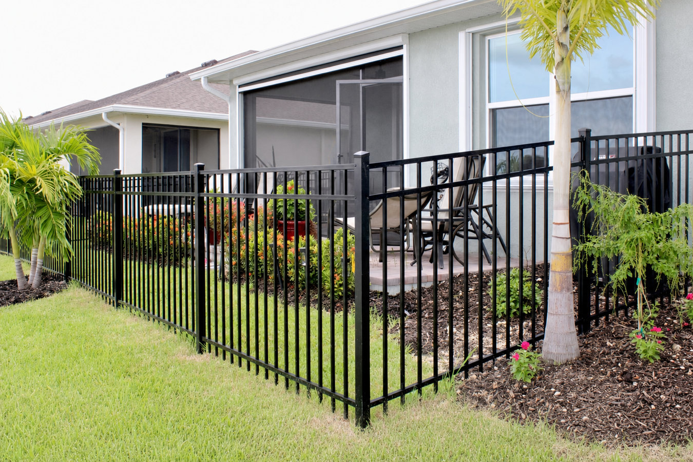 Aluminum fence installation